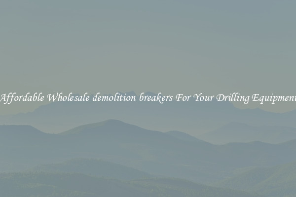 Affordable Wholesale demolition breakers For Your Drilling Equipment