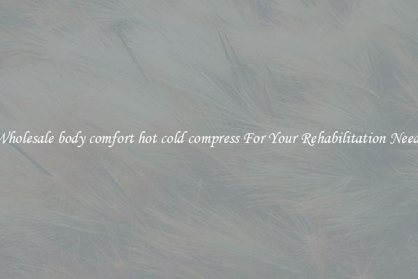 Wholesale body comfort hot cold compress For Your Rehabilitation Needs