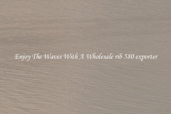 Enjoy The Waves With A Wholesale rib 580 exporter