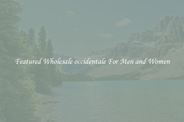 Featured Wholesale occidentale For Men and Women