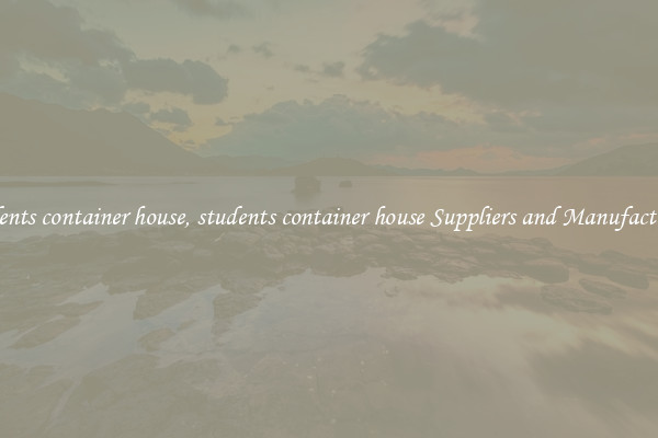 students container house, students container house Suppliers and Manufacturers
