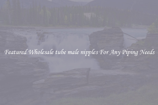 Featured Wholesale tube male nipples For Any Piping Needs