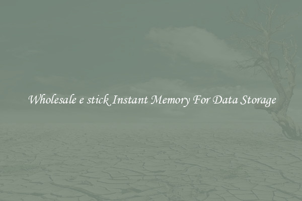 Wholesale e stick Instant Memory For Data Storage