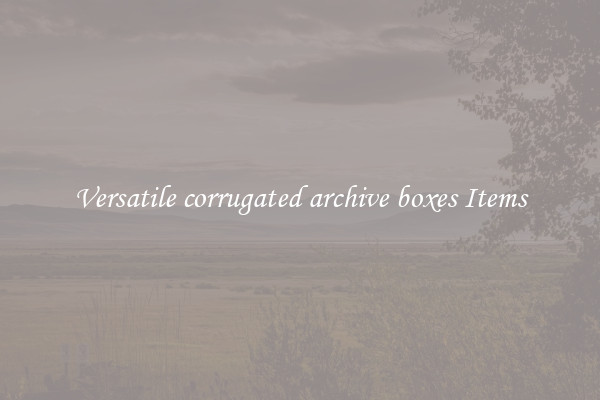 Versatile corrugated archive boxes Items