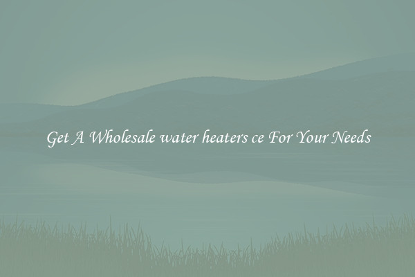 Get A Wholesale water heaters ce For Your Needs