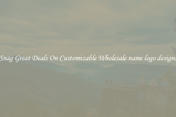 Snag Great Deals On Customizable Wholesale name logo designs